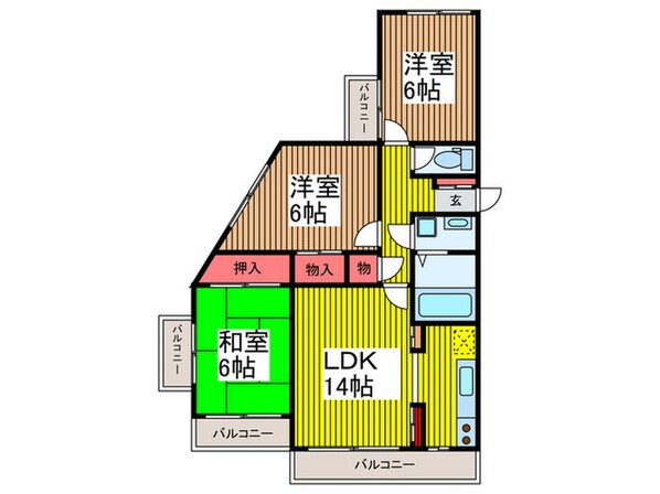 ＥＮＯＵﾏﾝｼｮﾝの物件間取画像